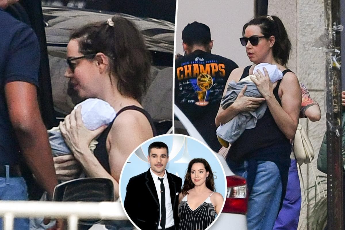 Aubrey Plaza Makes First Public Appearance With Newborn After Giving Birth Last Month